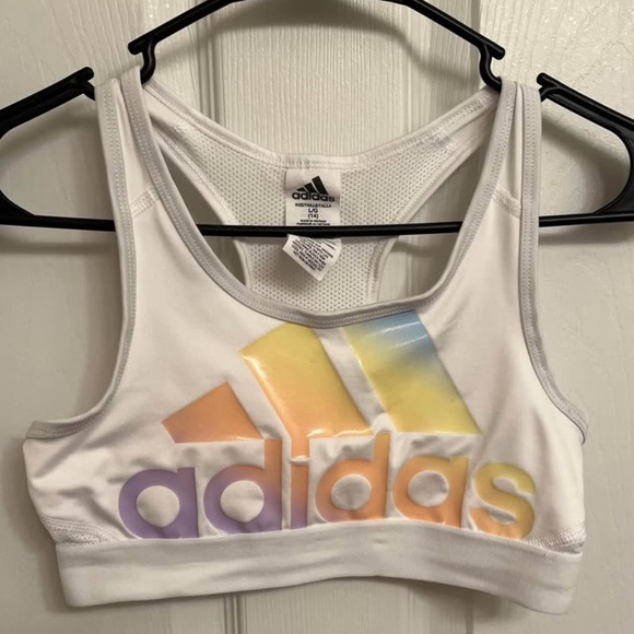 adidas Other - Adidas Like-New Youth size Large (14) White Sports Bra
